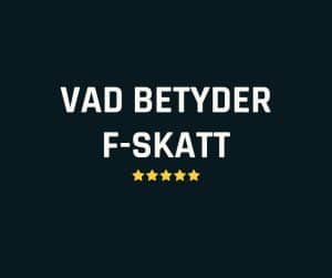 f-skatt